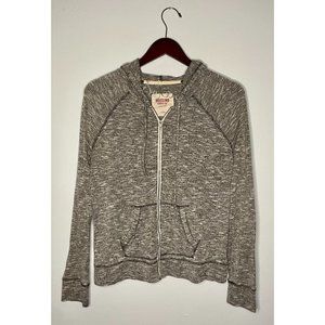 Mossimo Supply Co. Size L Grey Heathered Full Zip Hoodie